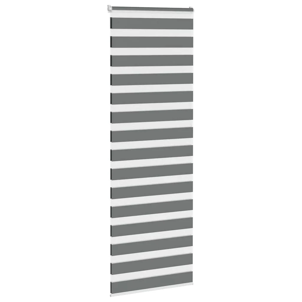 Vidaxl zebra rolgordijn 90x200 cm stofbreedte 85,9 cm donkergrijs - Image 3