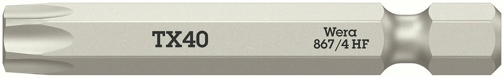 Wera 867 4 torx® hf bits met vasthoudfunctie, tx 40 x 50 mm - 05060511001
