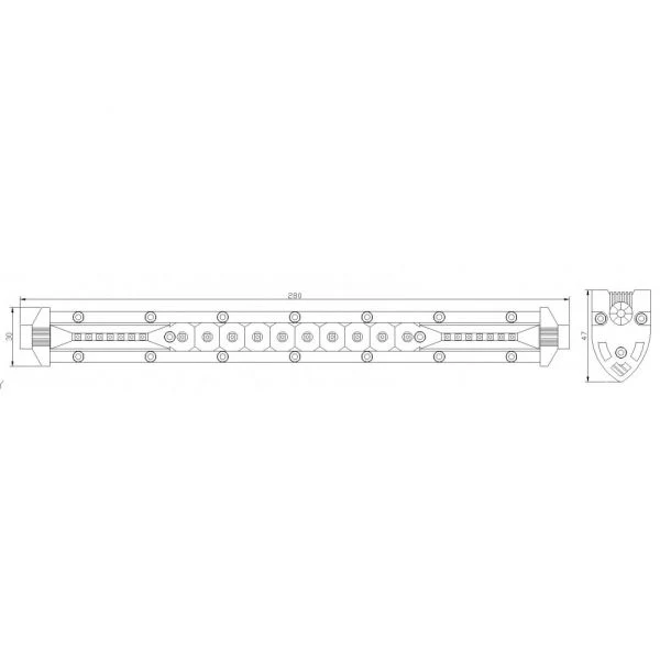 Werklamp spot flood combi 28 cm. - Image 3